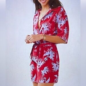 Kimchi Blue Red Floral Dress
